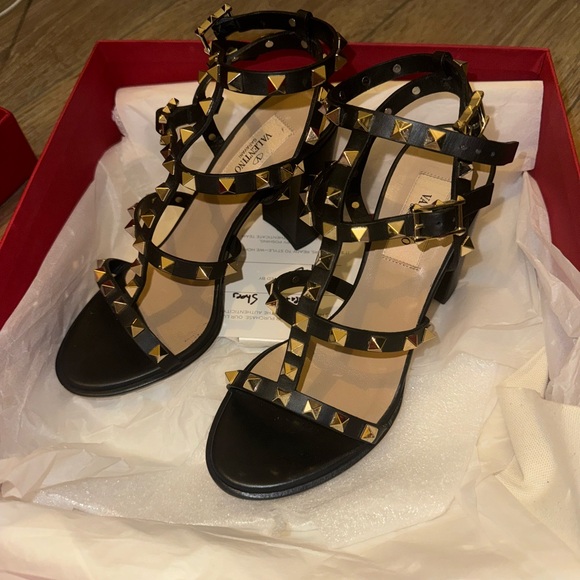 Valentino Block Sandals with Straps 90 MM - Picture 5 of 6